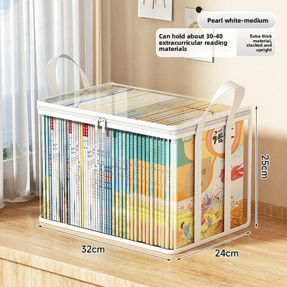 Foldable Transparent Book Storage Box