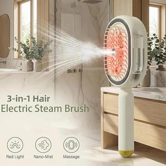 Rechargeable 3 in 1 Hair straightner brush with Comb