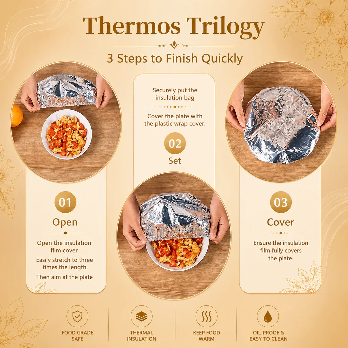Reusable Aluminium foil food Cover