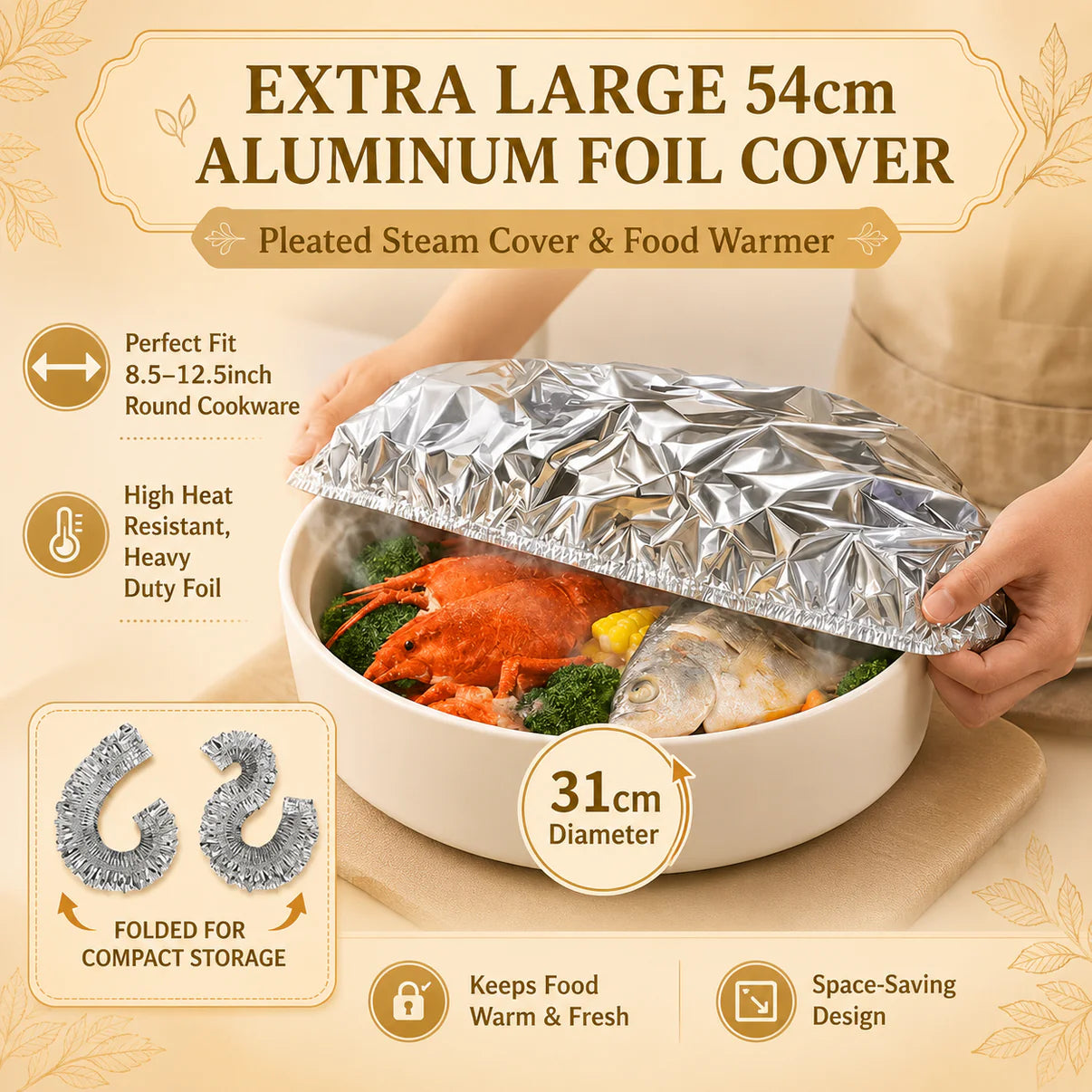 Reusable Aluminium foil food Cover