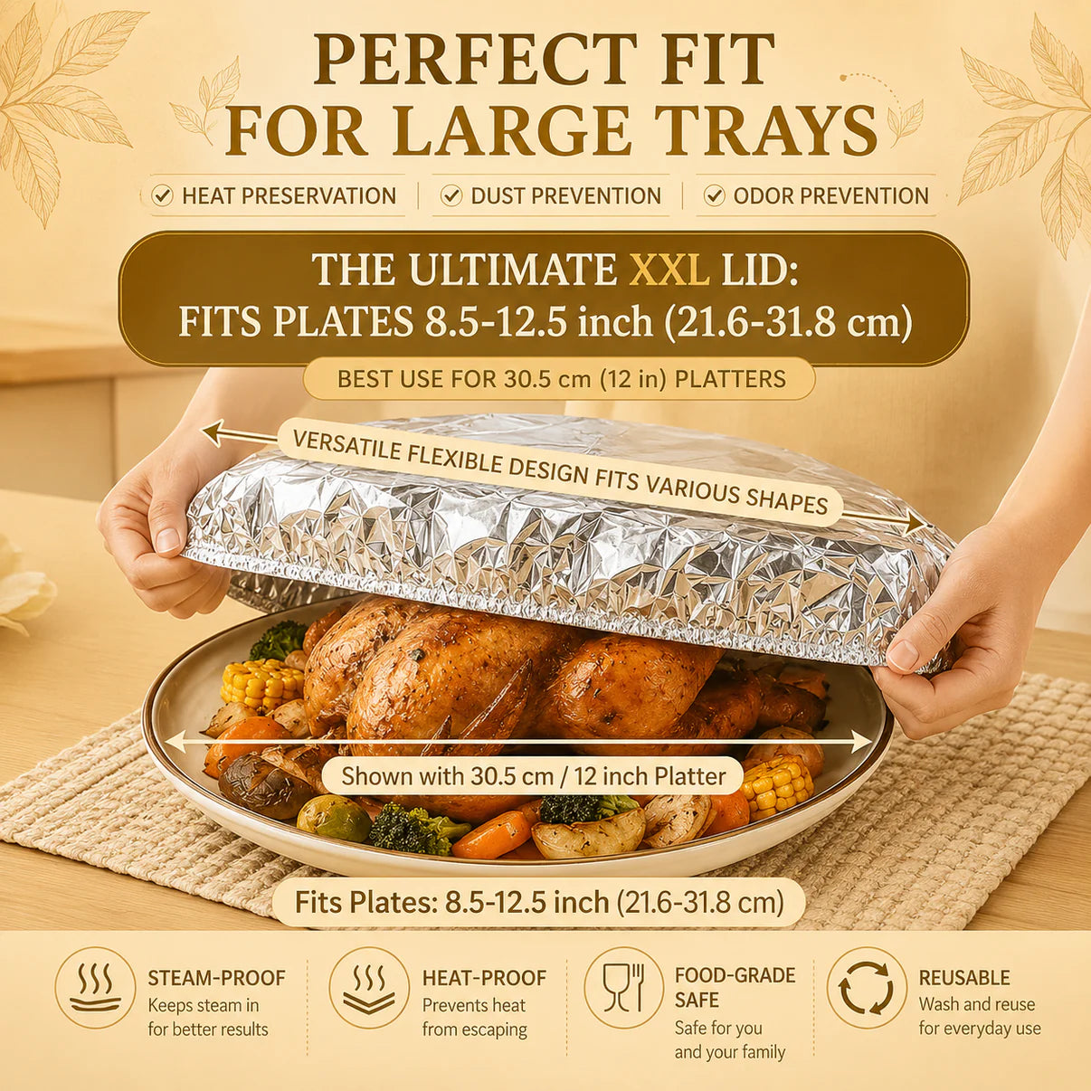 Reusable Aluminium foil food Cover