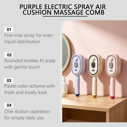 Rechargeable 3 in 1 Hair straightner brush with Comb